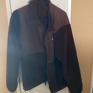 Brown north face fleece zip up womens xl